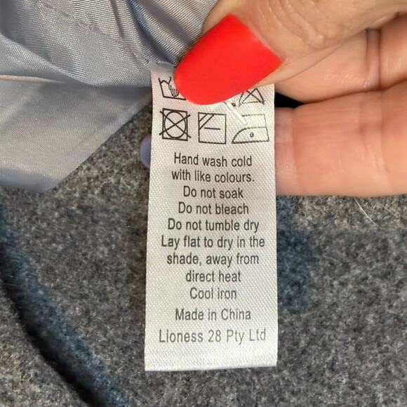 Lioness Olsen Gray Longline Coat XS NWT – Wool Look Winter Overcoat - Picture 10 of 10